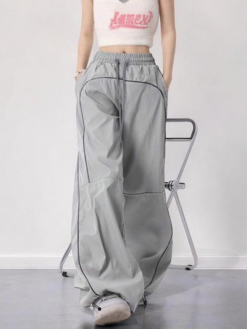 women solid mid rise track pant - 21739354 - Standard Image - 0