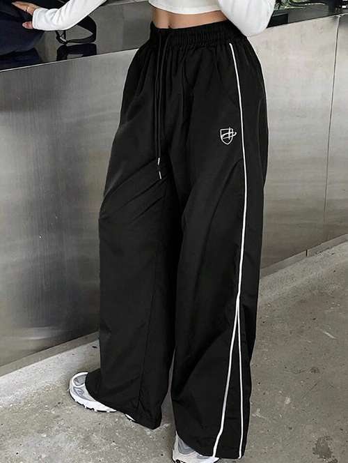 women solid mid rise track pant - 21739386 -  Standard Image - 0