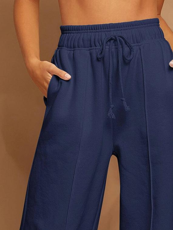 women solid mid rise track pant - 21739468 - Standard Image - 4