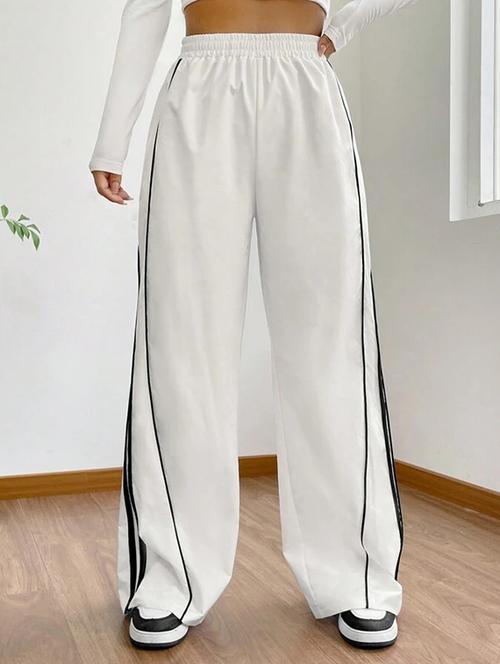 women solid mid rise track pant - 21739494 - Standard Image - 0