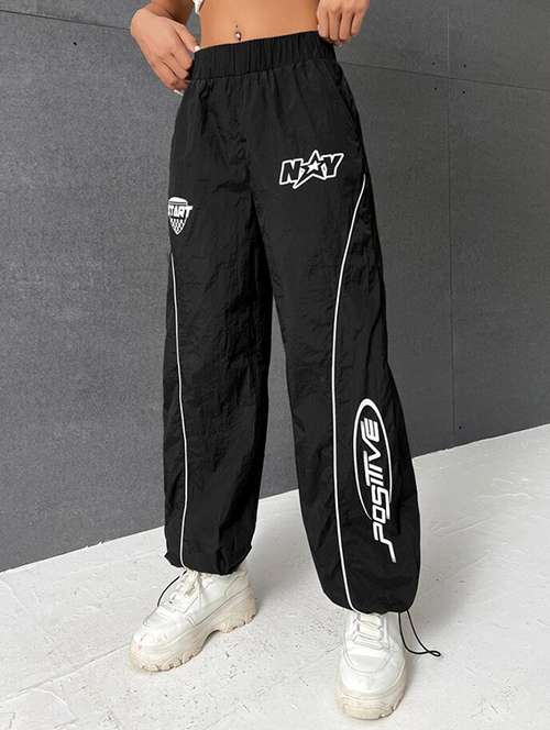 women printed mid rise track pant - 21739517 -  Standard Image - 0