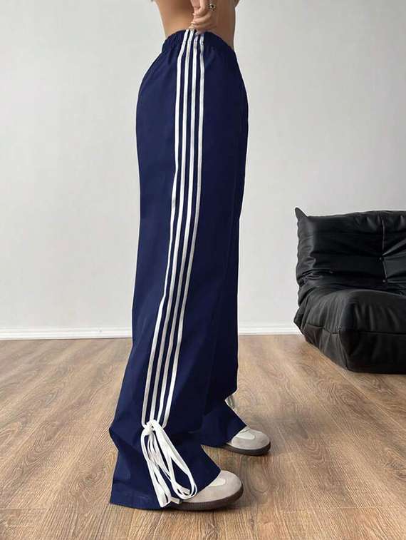 women solid mid rise track pant - 21739526 - Standard Image - 1