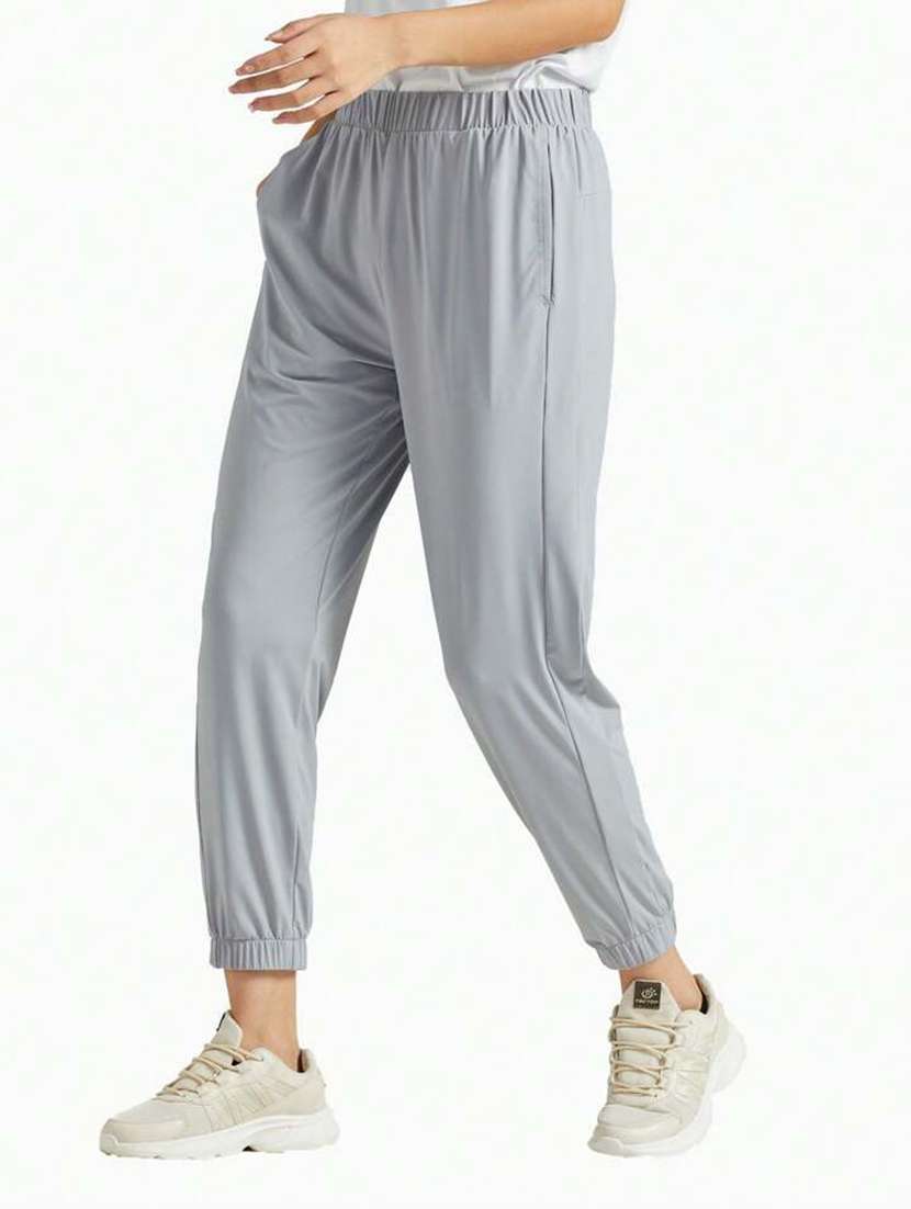 women solid mid rise joggers - 21739919 -  Standard Image - 1