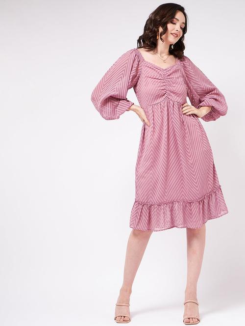 women self design sweetheart neck fit & flare dress - 21740011 -  Standard Image - 0