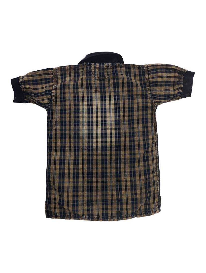 boys checkered short sleeve polo t-shirt - 21740060 -  Standard Image - 1