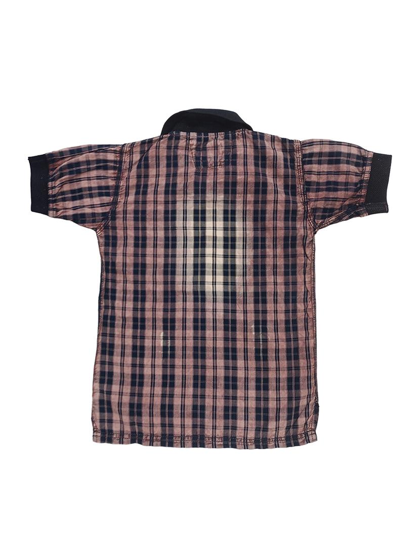 boys checkered short sleeve polo t-shirt - 21740062 -  Standard Image - 1