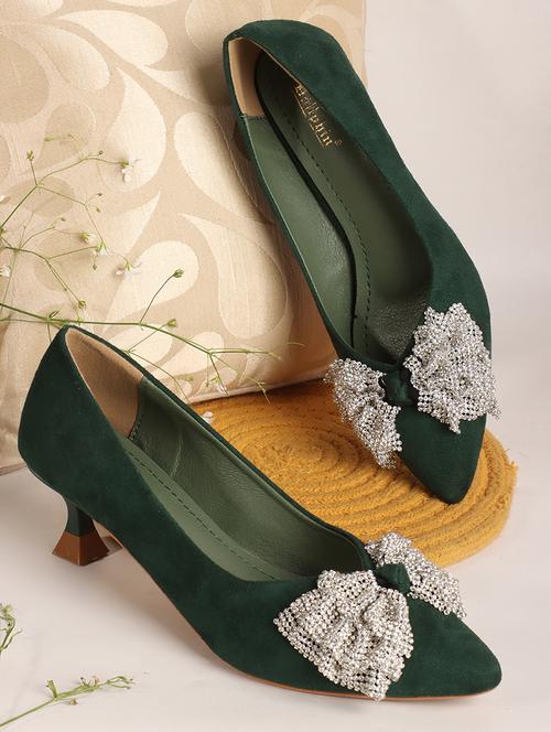 women green slip on pump - 21740067 - Standard Image - 0