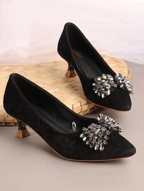 women black slip on pump - 21740072 - Standard Image - 0