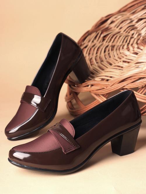 women brown slip on formal shoes - 21740076 -  Standard Image - 0