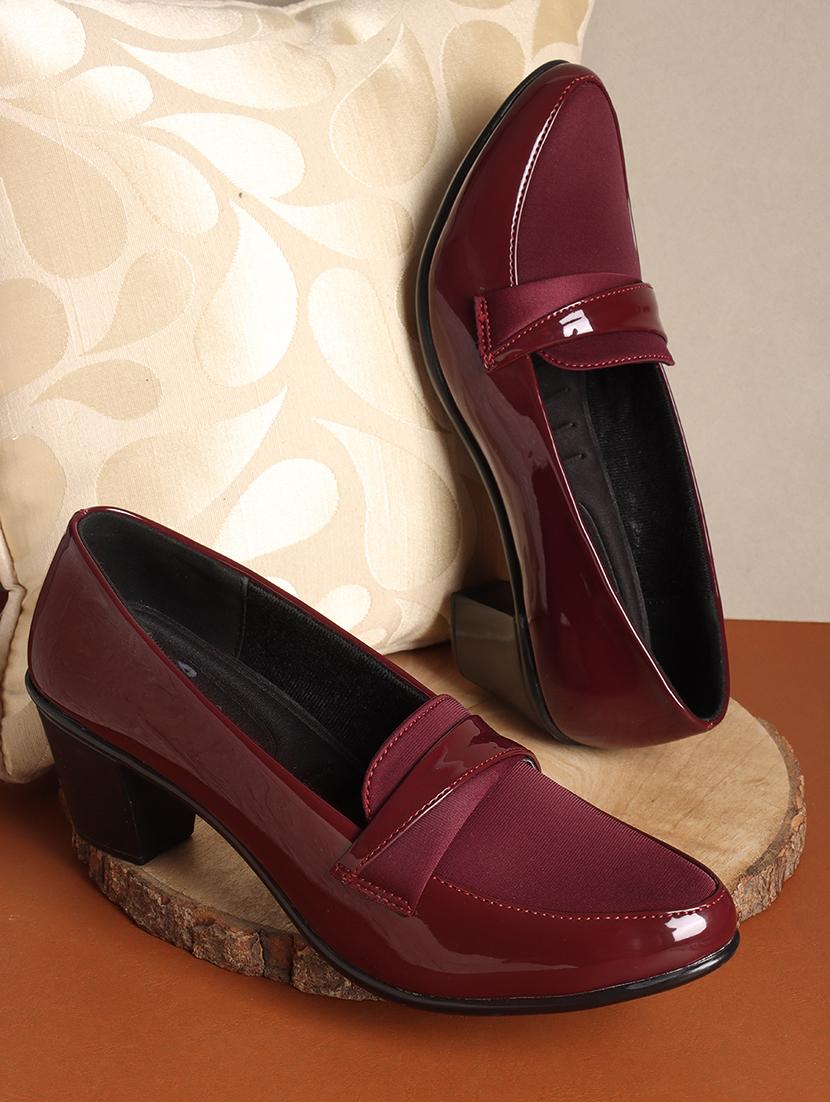 women maroon slip on formal shoes - 21740078 -  Zoom Image - 0
