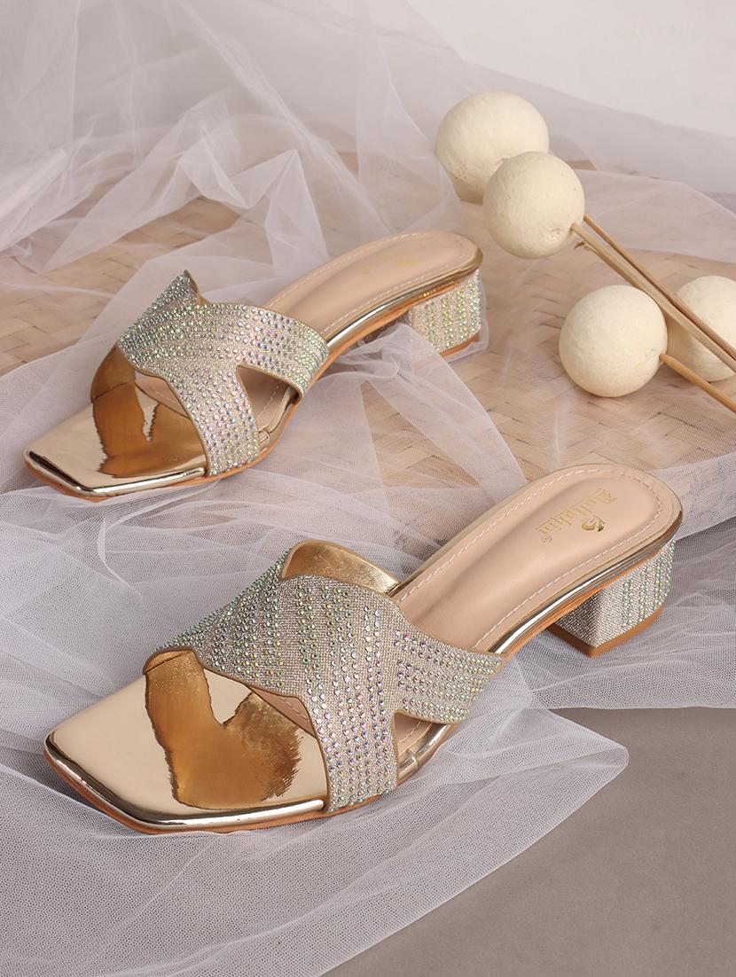 women embellished block heel sandal - 21740088 - Zoom Image - 0