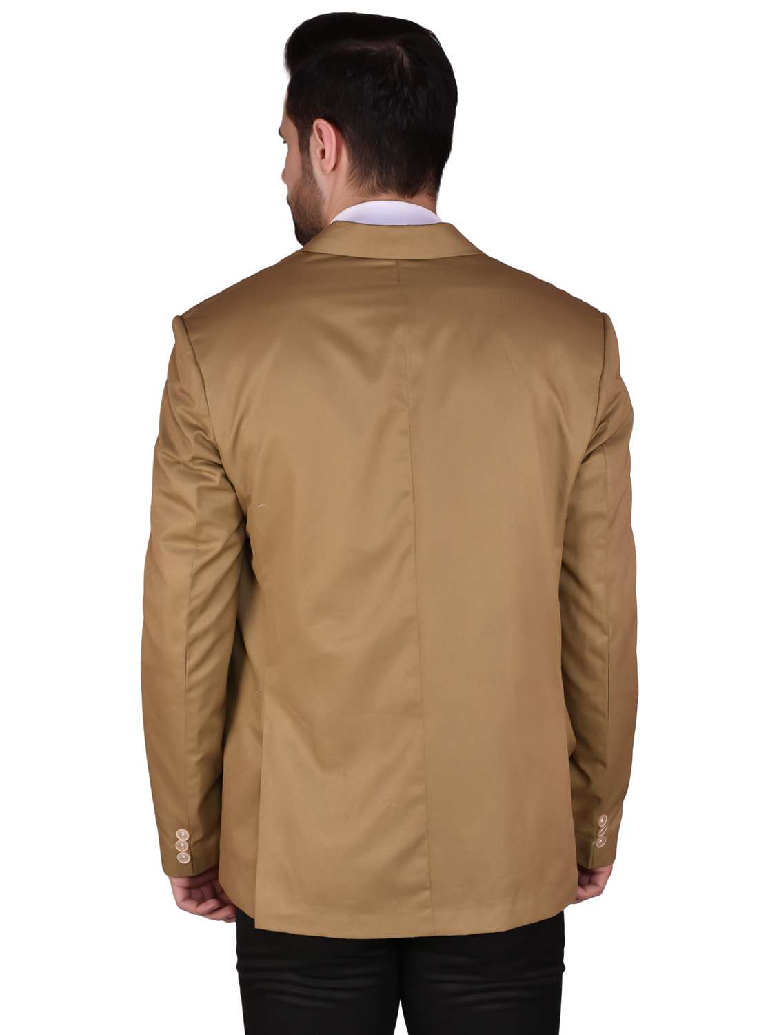 men solid single breasted long sleeve blazer - 21740090 -  Standard Image - 1