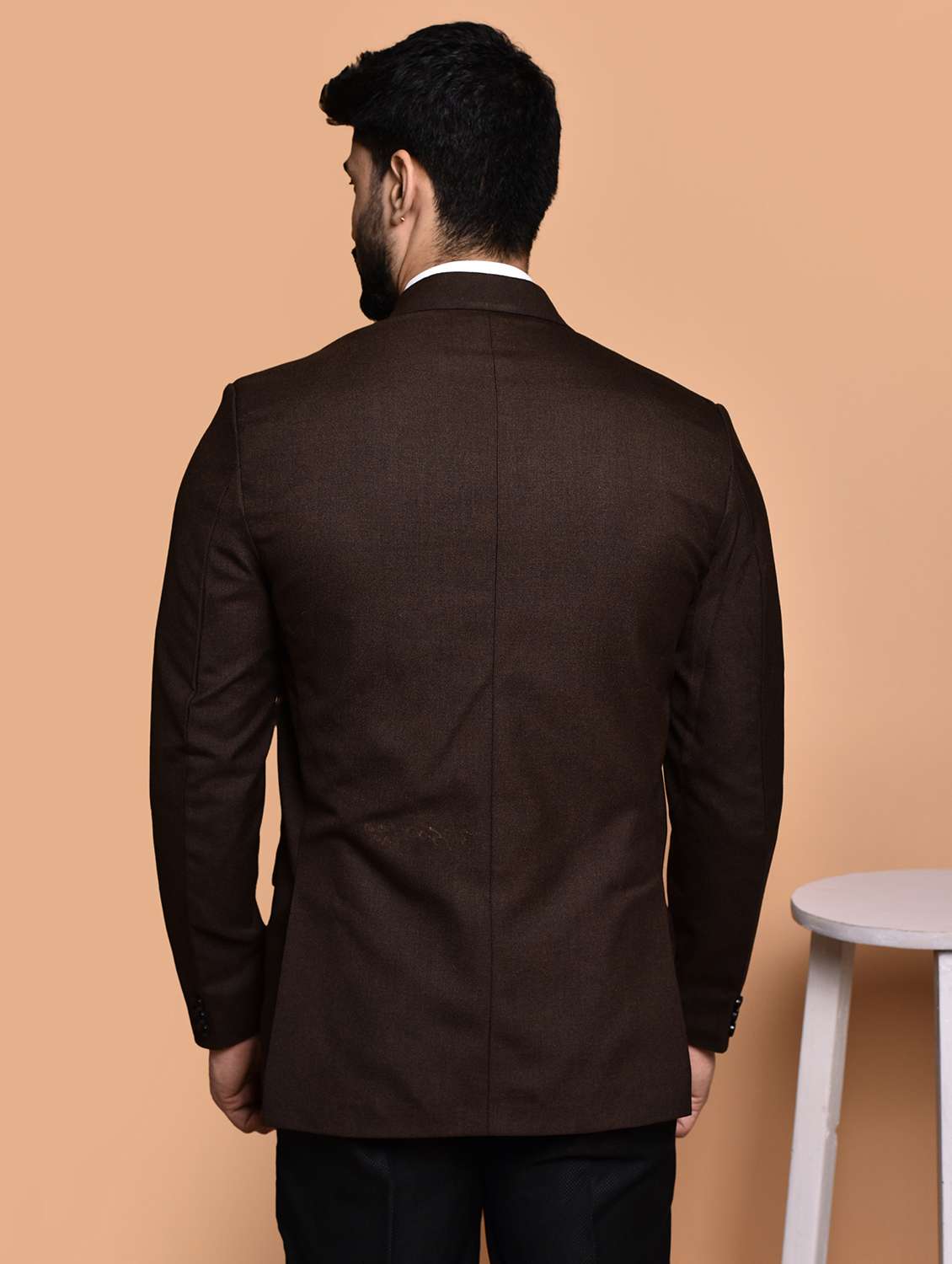 men solid single breasted long sleeve blazer - 21740110 -  Standard Image - 1