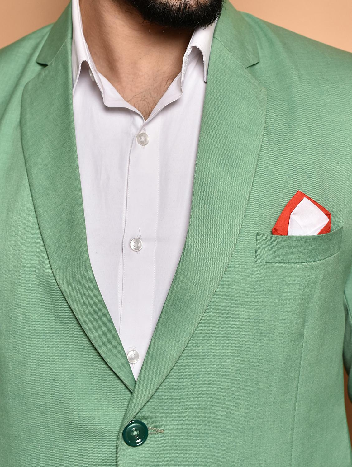 men solid single breasted long sleeve blazer - 21740145 - Standard Image - 4
