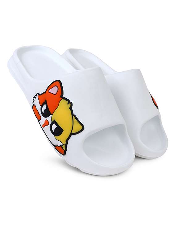 men printed slider flip flops - 21740299 -  Standard Image - 1