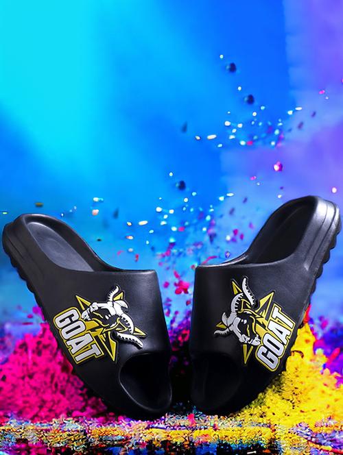 men printed slider flip flops - 21740300 - Standard Image - 0