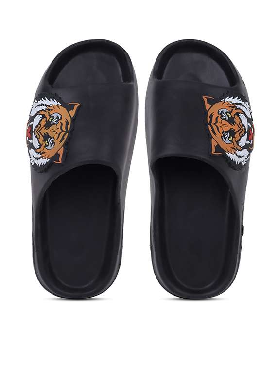 men printed slider flip flops - 21740308 -  Standard Image - 4