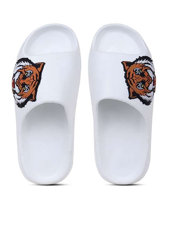 men printed slider flip flops - 21740309 -  Standard Image - 4