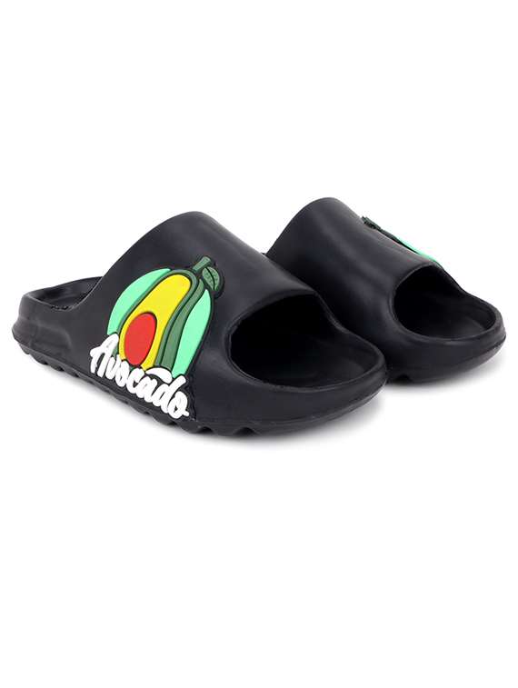 men printed slider flip flops - 21740312 -  Standard Image - 1