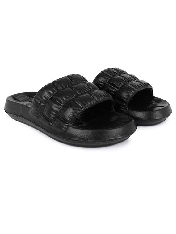 men solid slider flip flops - 21740316 -  Standard Image - 1