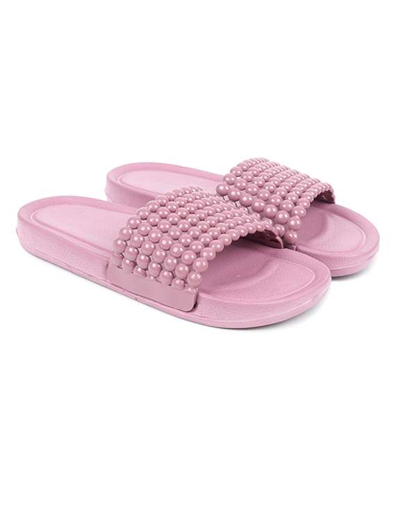 women solid slide flip flops - 21740339 -  Standard Image - 1