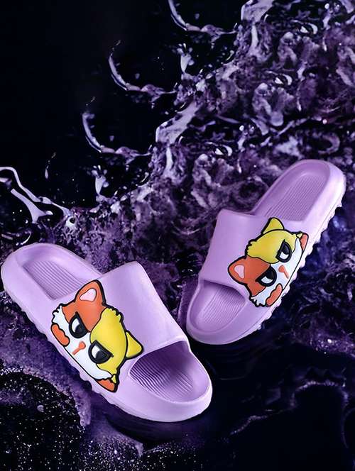 women printed slide flip flops - 21740348 -  Standard Image - 0
