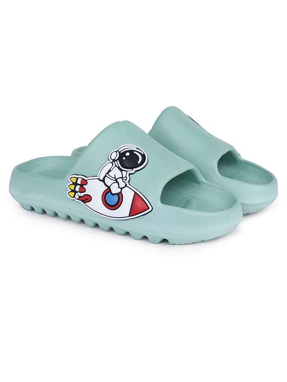 Women Printed Slide Flip Flops - 21740349 -  Standard Image - 1