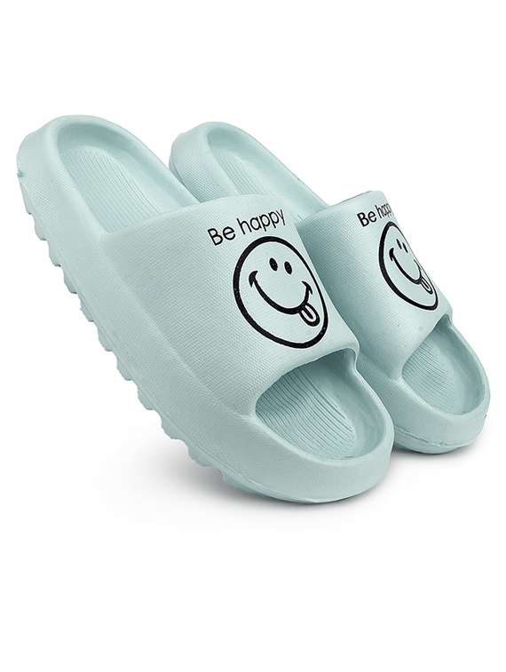 women printed slide flip flops - 21740368 -  Standard Image - 1