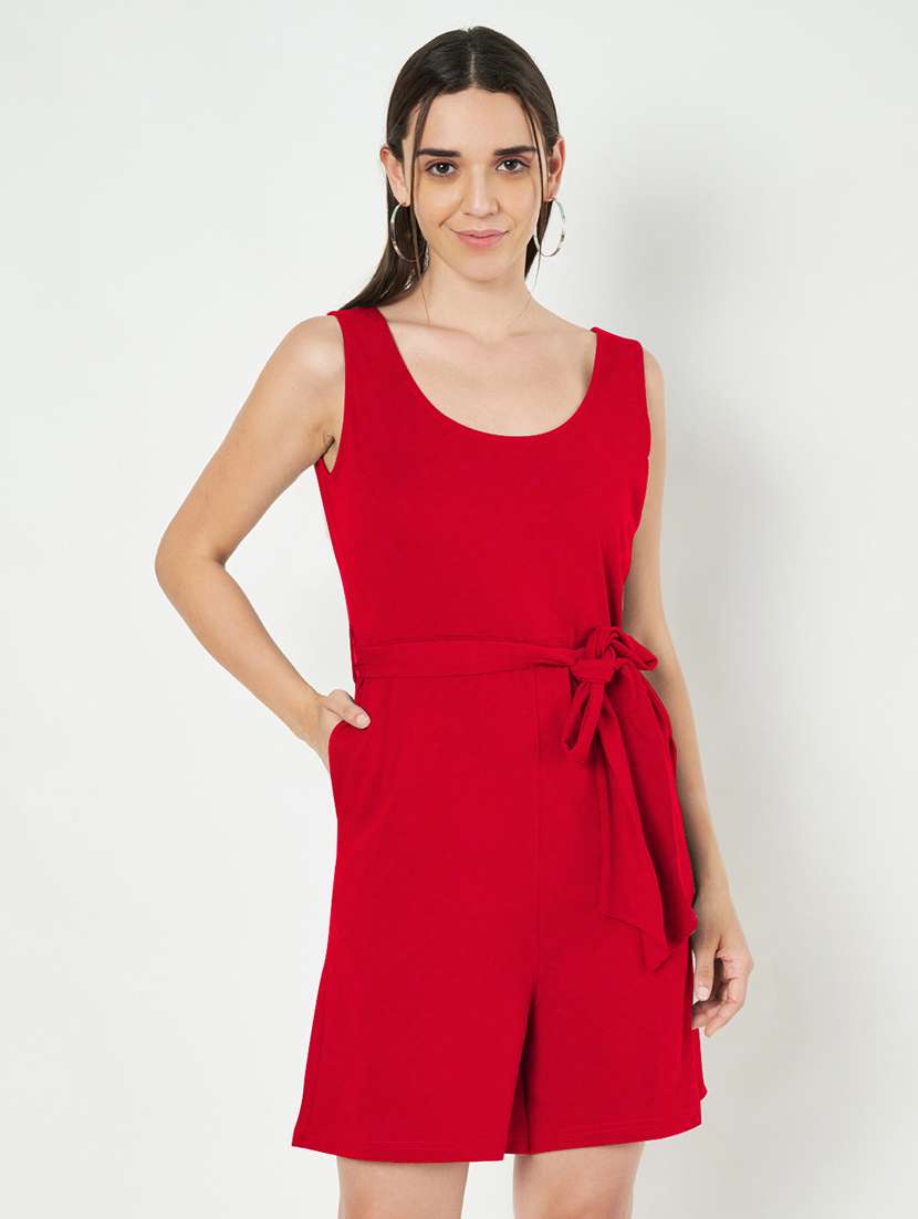 women solid sleeveless romper - 21740458 -  Zoom Image - 0