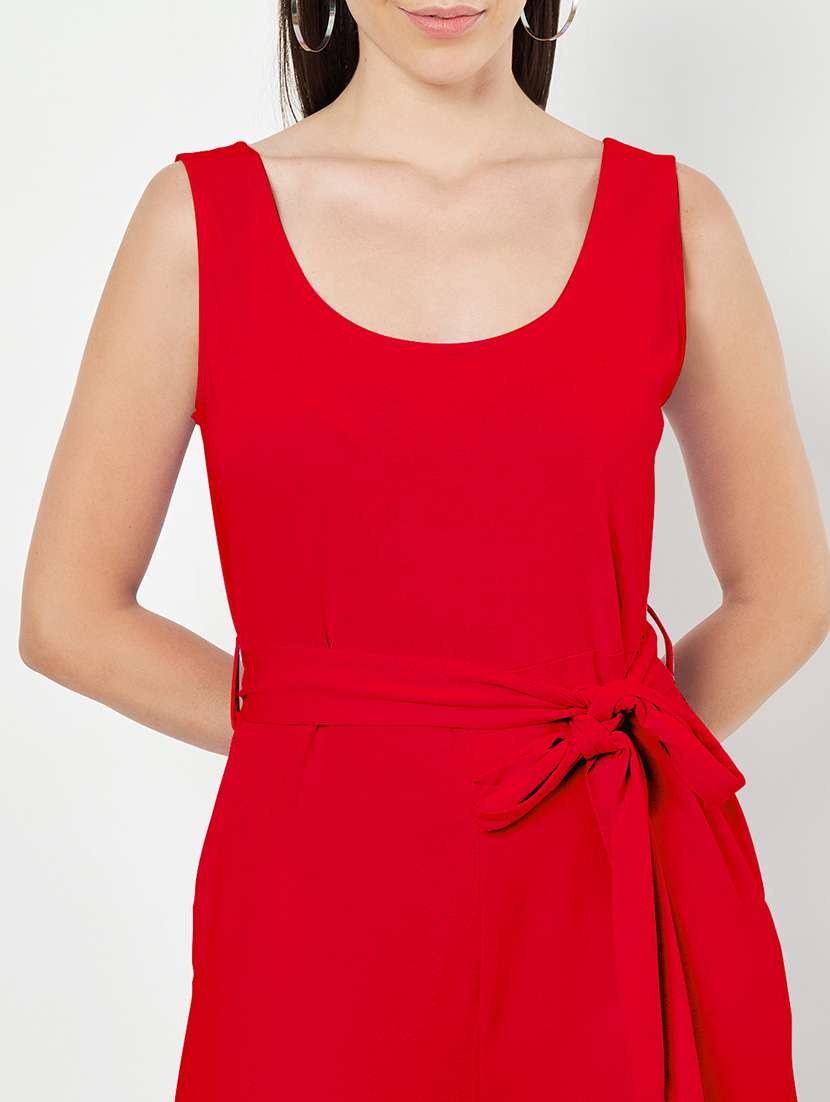 women solid sleeveless full length jumpsuit - 21740484 - Standard Image - 4