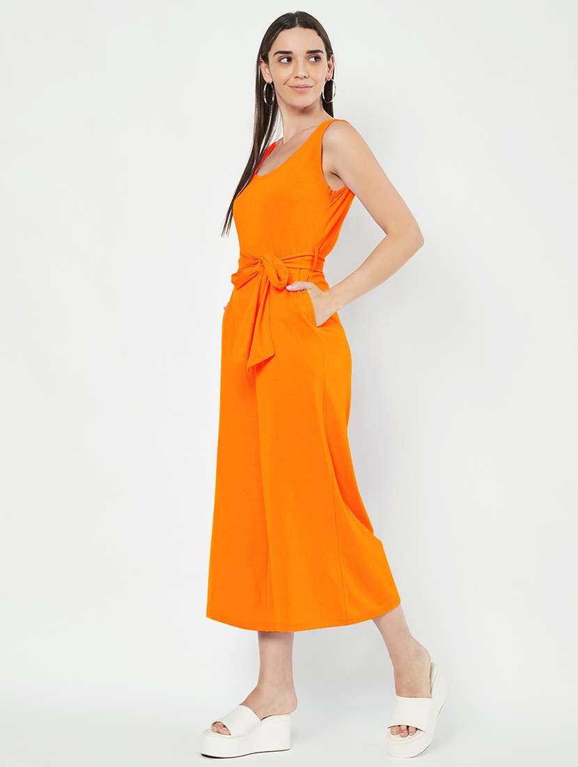 women solid sleeveless full length jumpsuit - 21740487 -  Standard Image - 1