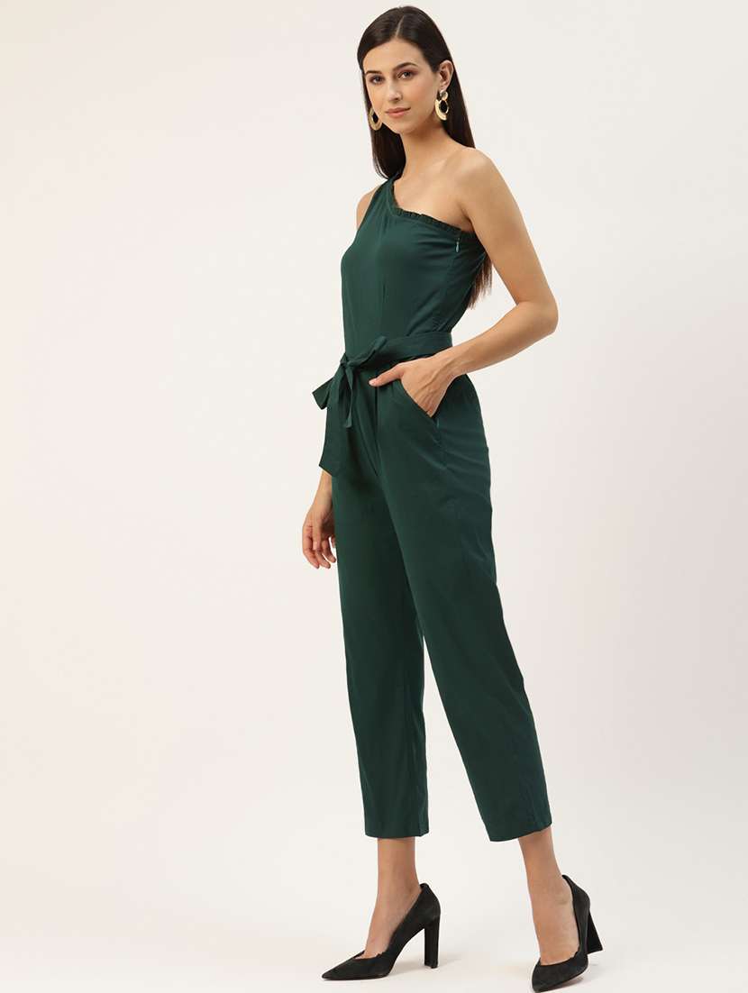 women solid single shoulder jumpsuit - 21740525 - Standard Image - 1