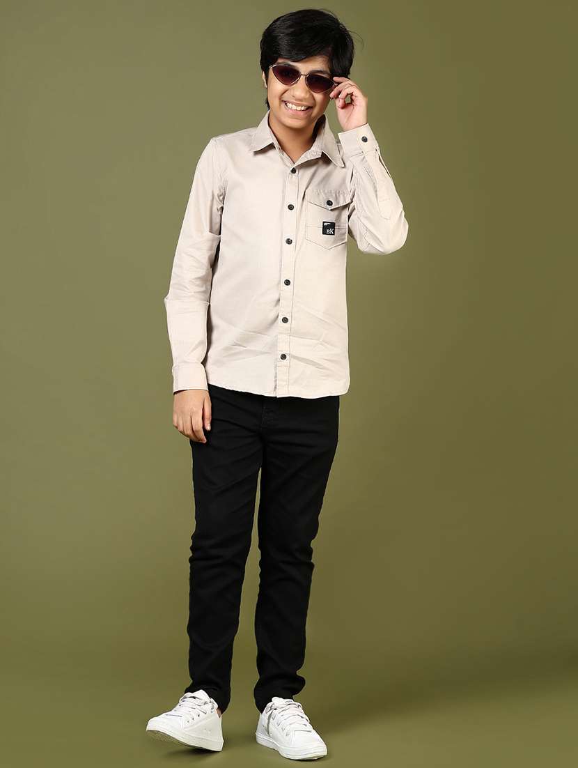 boys black plain mid rise jean - 21740561 -  Standard Image - 4