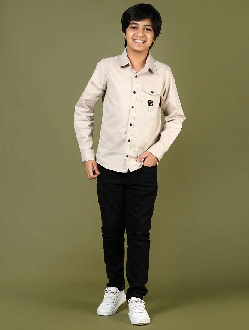 boys black plain mid rise jean - 21740561 -  Standard Image - 6