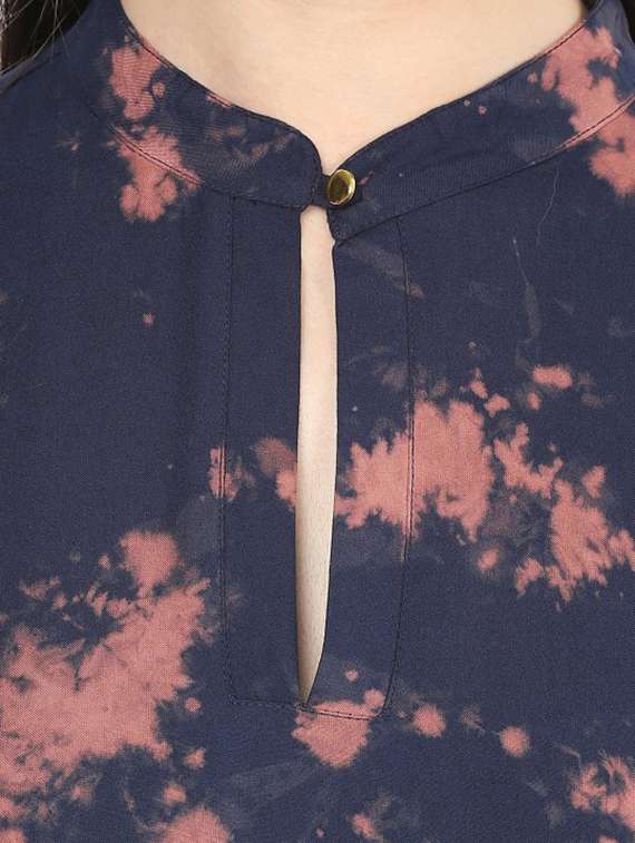 women printed roll up sleeves regular top - 21740716 -  Standard Image - 4