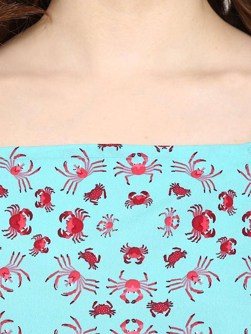 women printed sleeveless crop top - 21740724 -  Standard Image - 4