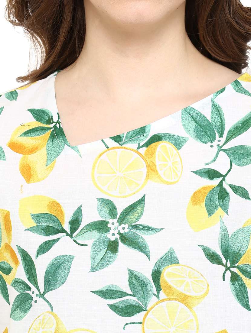 women printed short sleeves regular top - 21740725 -  Standard Image - 4