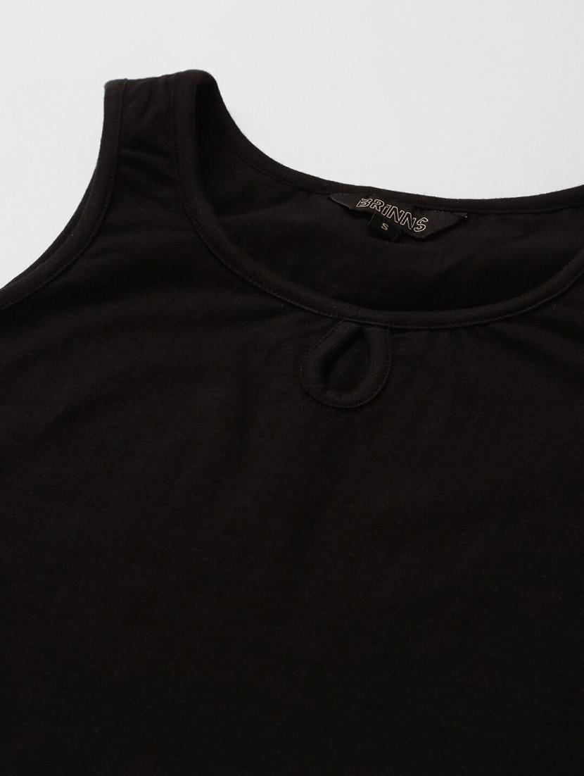 women solid sleeveless crop tank top - 21740802 - Standard Image - 4