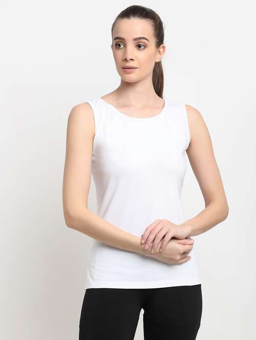women solid sleeveless tank top - 21740813 - Standard Image - 0