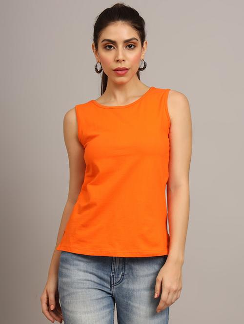 women solid sleeveless tank top - 21740815 - Standard Image - 0