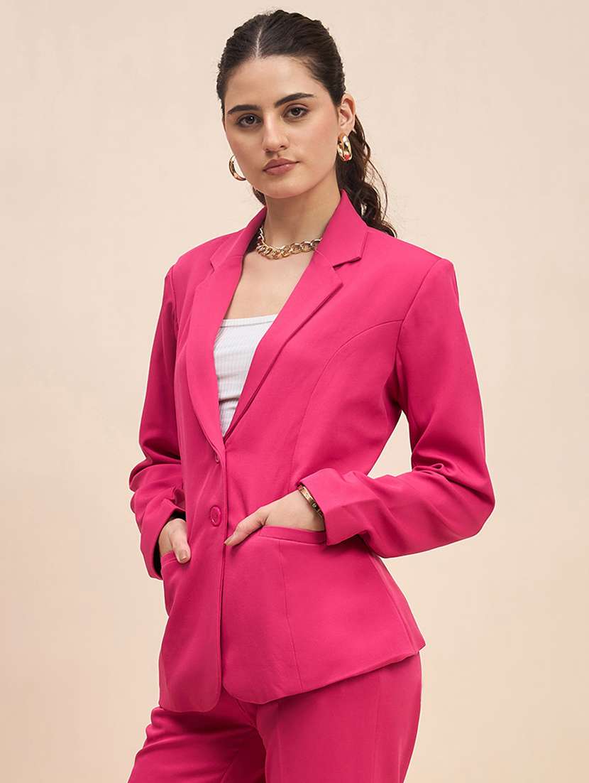 women soldi long sleeevs single breasted blazer - 21740823 - Standard Image - 1
