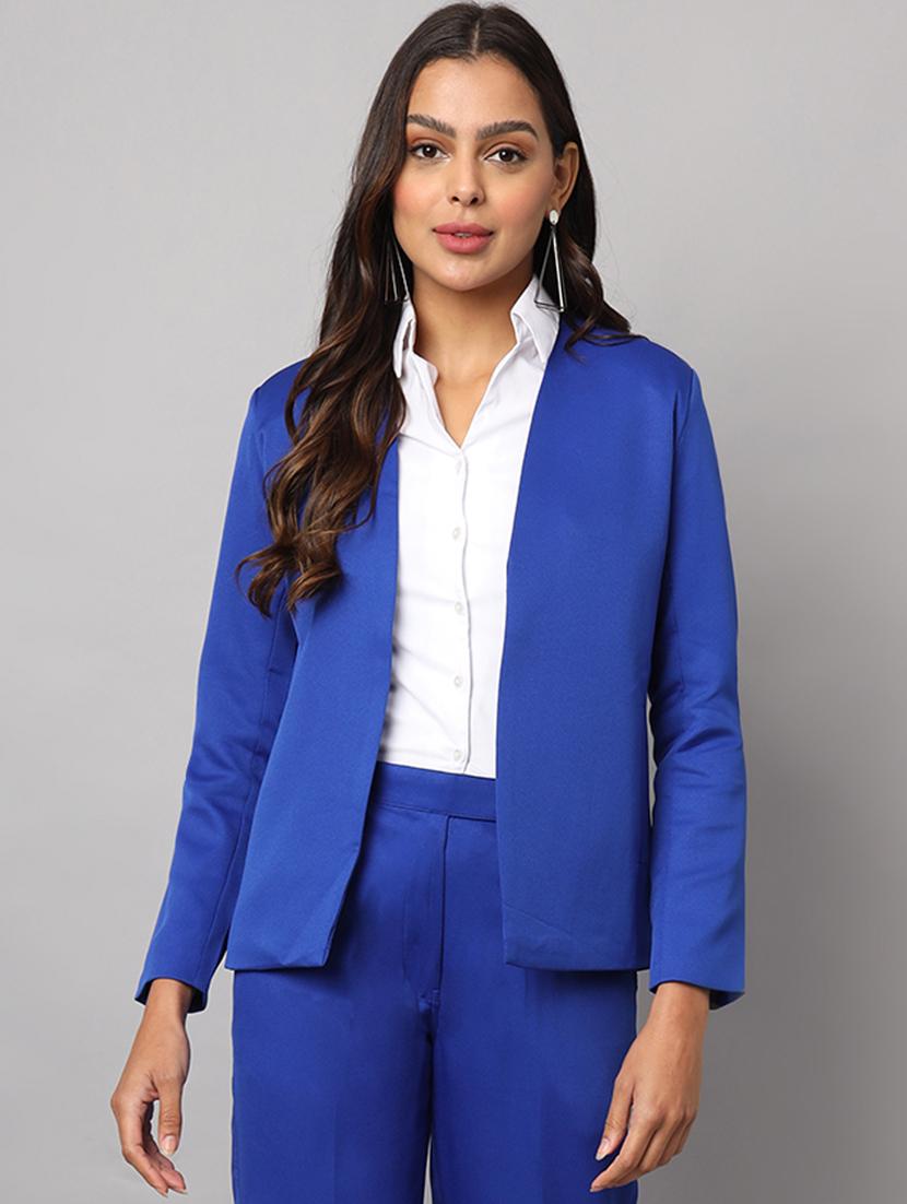 women solid long sleeves formal blazer - 21740827 - Zoom Image - 0