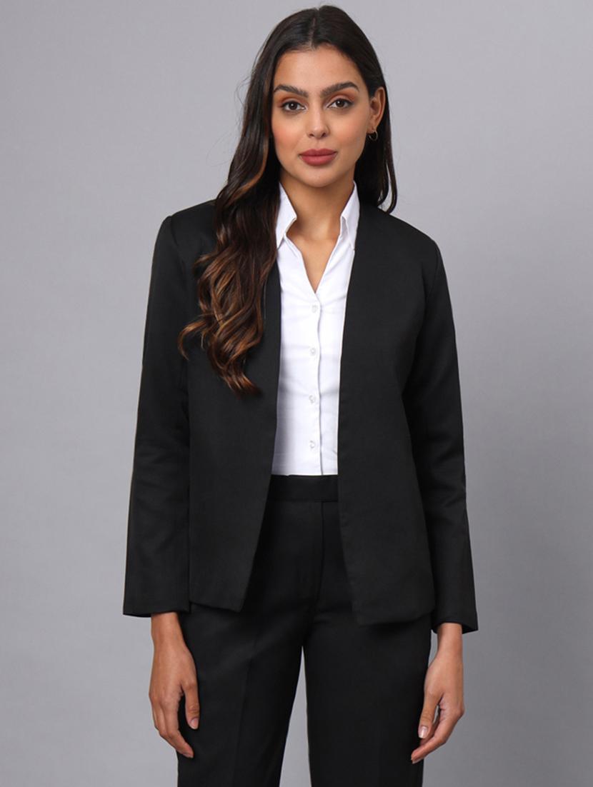 women solid long sleeves formal blazer - 21740828 - Zoom Image - 0