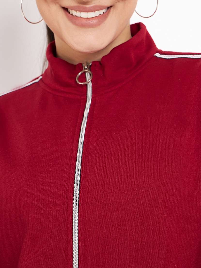 women solid long sleeves active wear co-ord set - 21740837 -  Standard Image - 4