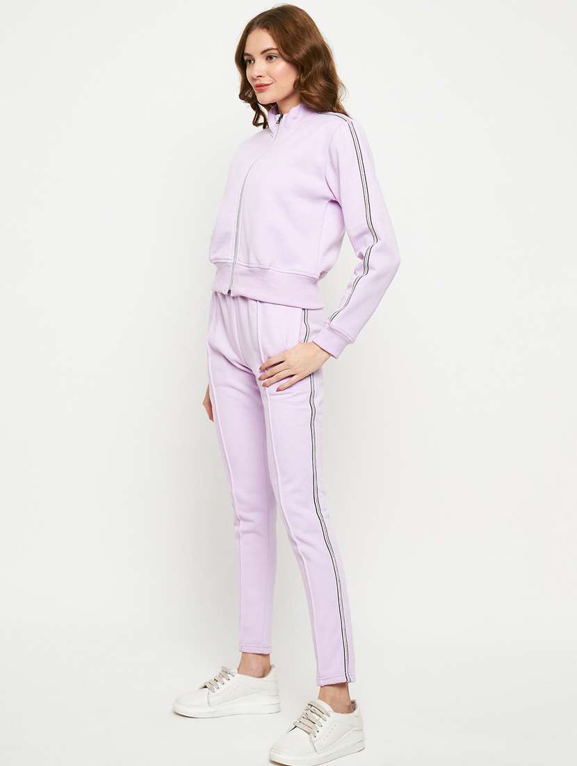 women solid long sleeves active wear co-ord set - 21740838 -  Standard Image - 1