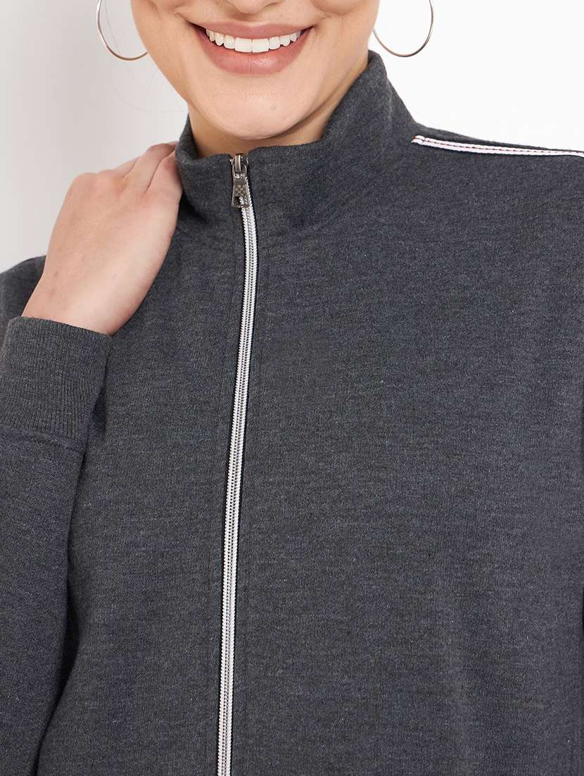 women solid long sleeves active wear co-ord set - 21740839 -  Standard Image - 4