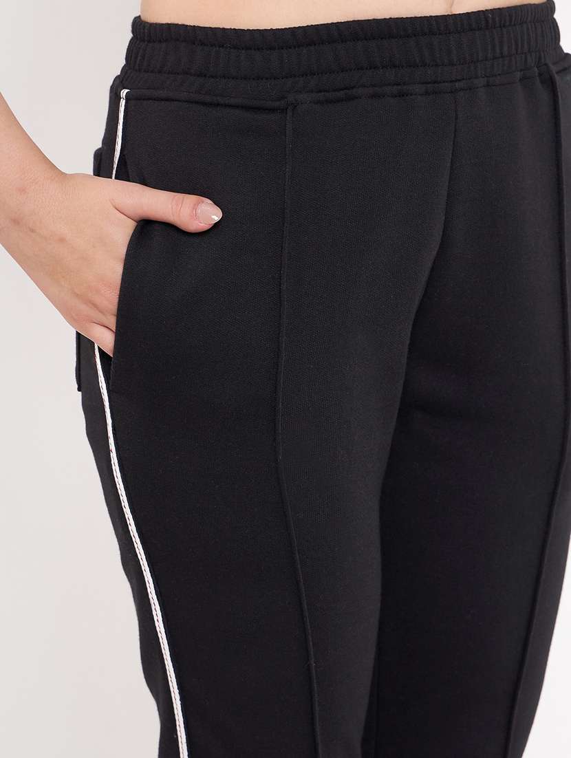 women solid long sleeves active wear co-ord set - 21740841 - Standard Image - 4