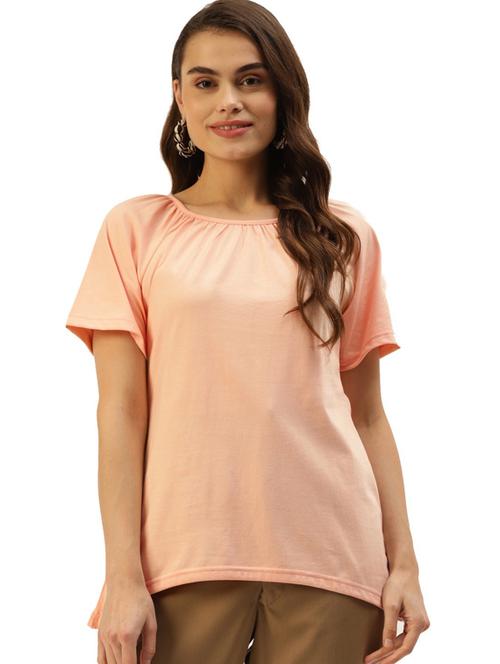 women solid short sleeves regular t-shirt - 21740934 - Standard Image - 0