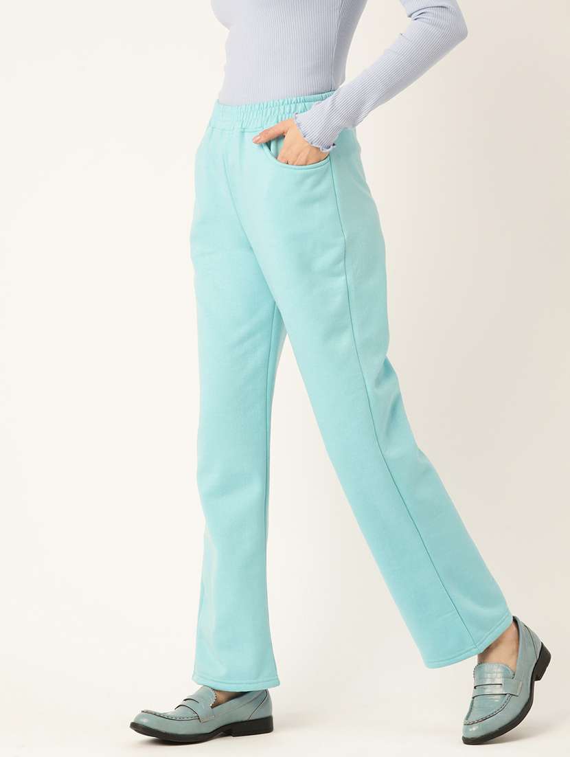 women solid mid rise straight fit trouser - 21740945 -  Standard Image - 1