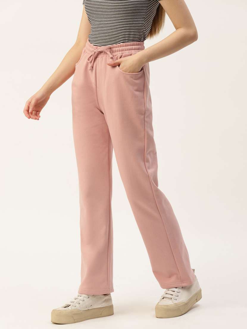 women solid mid rise straight fit trouser - 21740949 -  Standard Image - 1